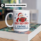 Kaffee Weihnachten Tasse Weihnachtsmann mit Kaffeetasse - Ge – Weiß [farbe:weiß]