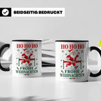 Laufen Weihnachten Tasse Weihnachtsmann im Zieleinlauf - Ges – Schwarz [farbe:schwarz]