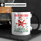 Laufen Weihnachten Tasse Weihnachtsmann im Zieleinlauf - Ges – Schwarz [farbe:schwarz]