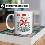 Laufen Weihnachten Tasse Weihnachtsmann im Zieleinlauf - Ges – Weiß [farbe:weiß]