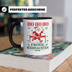 Laufen Weihnachten Tasse Weihnachtsmann im Zieleinlauf - Ges – Schwarz [farbe:schwarz]