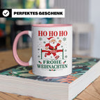 Laufen Weihnachten Tasse Weihnachtsmann im Zieleinlauf - Ges – Rosa [farbe:rosa]