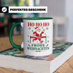 Laufen Weihnachten Tasse Weihnachtsmann im Zieleinlauf - Ges – Grün [farbe:grün]
