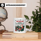 Lesen Weihnachten Tasse Weihnachtsmann mit Buch am Kamin - G – Weiß [farbe:weiß]
