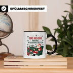 Lesen Weihnachten Tasse Weihnachtsmann mit Buch am Kamin - G – Schwarz [farbe:schwarz]