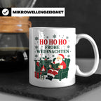 Lesen Weihnachten Tasse Weihnachtsmann mit Buch am Kamin - G – Weiß [farbe:weiß]