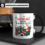 Lesen Weihnachten Tasse Weihnachtsmann mit Buch am Kamin - G – Schwarz [farbe:schwarz]