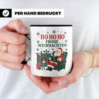 Lesen Weihnachten Tasse Weihnachtsmann mit Buch am Kamin - G – Schwarz [farbe:schwarz]