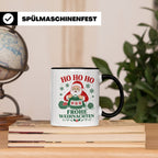 Stricken Weihnachten Tasse Weihnachtsmann beim Stricken - Ge – Schwarz [farbe:schwarz]