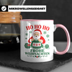 Stricken Weihnachten Tasse Weihnachtsmann beim Stricken - Ge – Rosa [farbe:rosa]