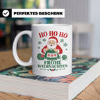 Stricken Weihnachten Tasse Weihnachtsmann beim Stricken - Ge – Weiß [farbe:weiß]