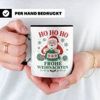 Stricken Weihnachten Tasse Weihnachtsmann beim Stricken - Ge – Schwarz [farbe:schwarz]