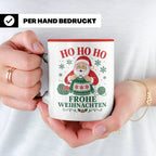 Stricken Weihnachten Tasse Weihnachtsmann beim Stricken - Ge – Rot [farbe:rot]