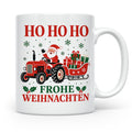 Trecker Weihnachten Tasse Weihnachtsmann auf dem Traktor - G – Weiß [farbe:weiß]