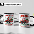 Trecker Weihnachten Tasse Weihnachtsmann auf dem Traktor - G – Schwarz [farbe:schwarz]