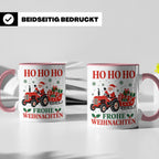 Trecker Weihnachten Tasse Weihnachtsmann auf dem Traktor - G – Rosa [farbe:rosa]