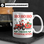 Trecker Weihnachten Tasse Weihnachtsmann auf dem Traktor - G – Weiß [farbe:weiß]