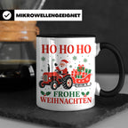 Trecker Weihnachten Tasse Weihnachtsmann auf dem Traktor - G – Schwarz [farbe:schwarz]