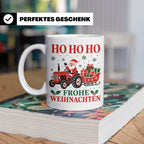 Trecker Weihnachten Tasse Weihnachtsmann auf dem Traktor - G – Weiß [farbe:weiß]
