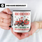 Trecker Weihnachten Tasse Weihnachtsmann auf dem Traktor - G – Schwarz [farbe:schwarz]