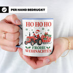 Trecker Weihnachten Tasse Weihnachtsmann auf dem Traktor - G – Blau [farbe:blau]