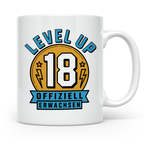 Level Up 18 Geburtstag Tasse - Offiziell Erwachsen Gamer Ges – Weiß [farbe:weiß]