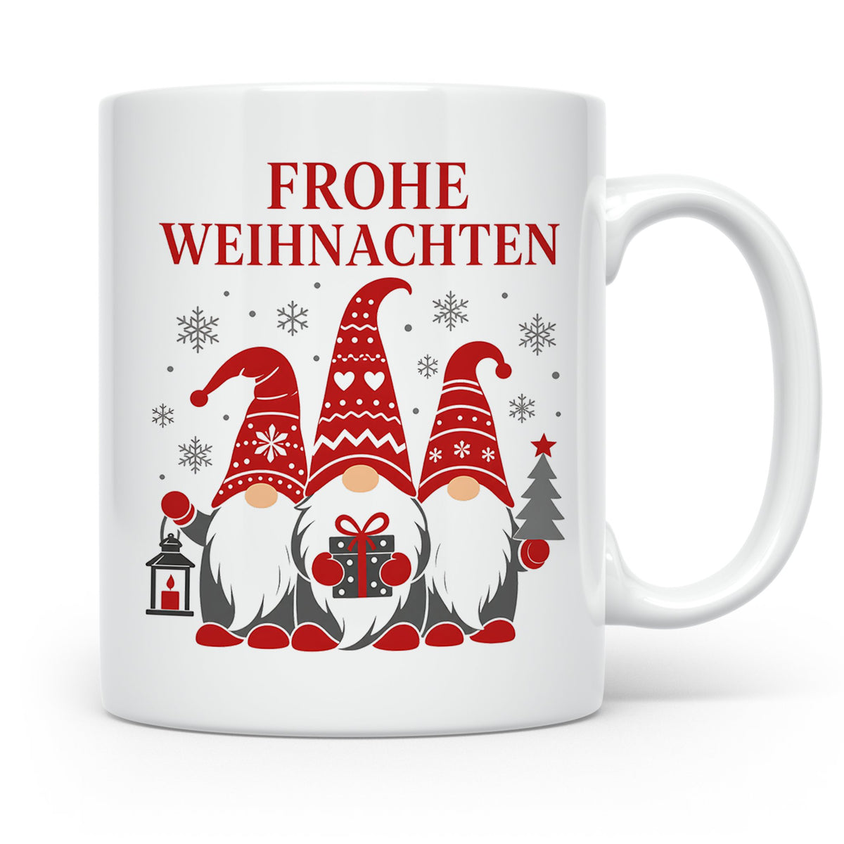 Zwerge Tasse Frohe Weihnachten drei Weihnachtszwerge - Gesch – Weiß [farbe:weiß]