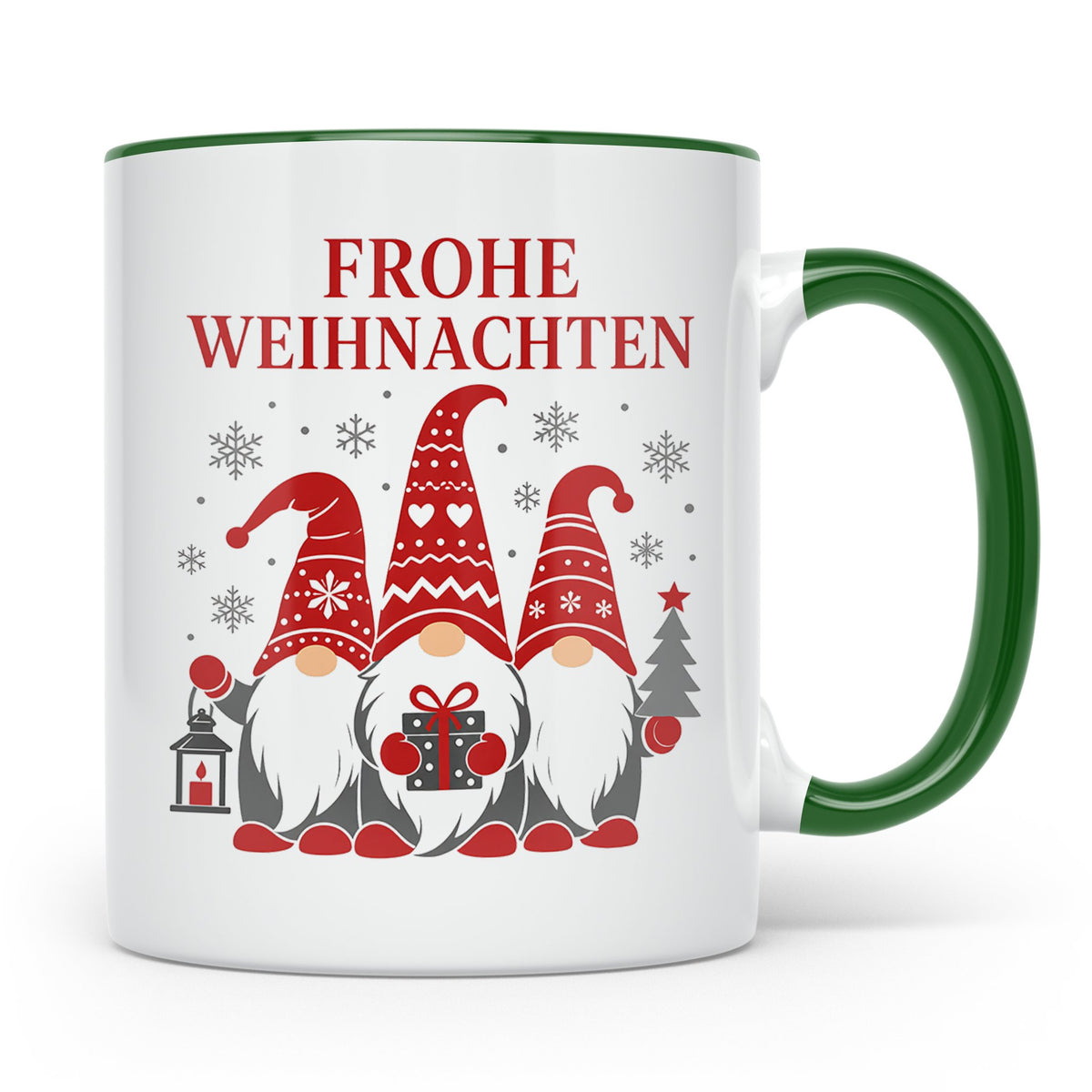 Zwerge Tasse Frohe Weihnachten drei Weihnachtszwerge - Gesch – Grün [farbe:grün]