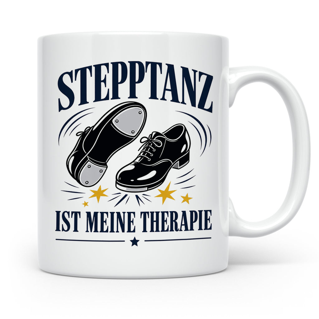Stepptanz Tasse Stepptanz ist meine Therapie - Geschenk für  – Weiß [farbe:weiß]