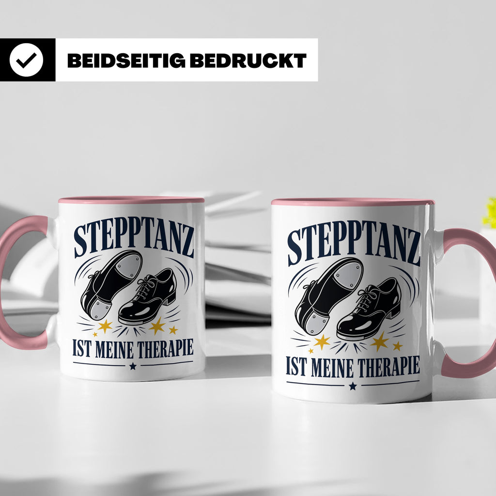 Stepptanz Tasse Stepptanz ist meine Therapie - Geschenk für  – Rosa [farbe:rosa]