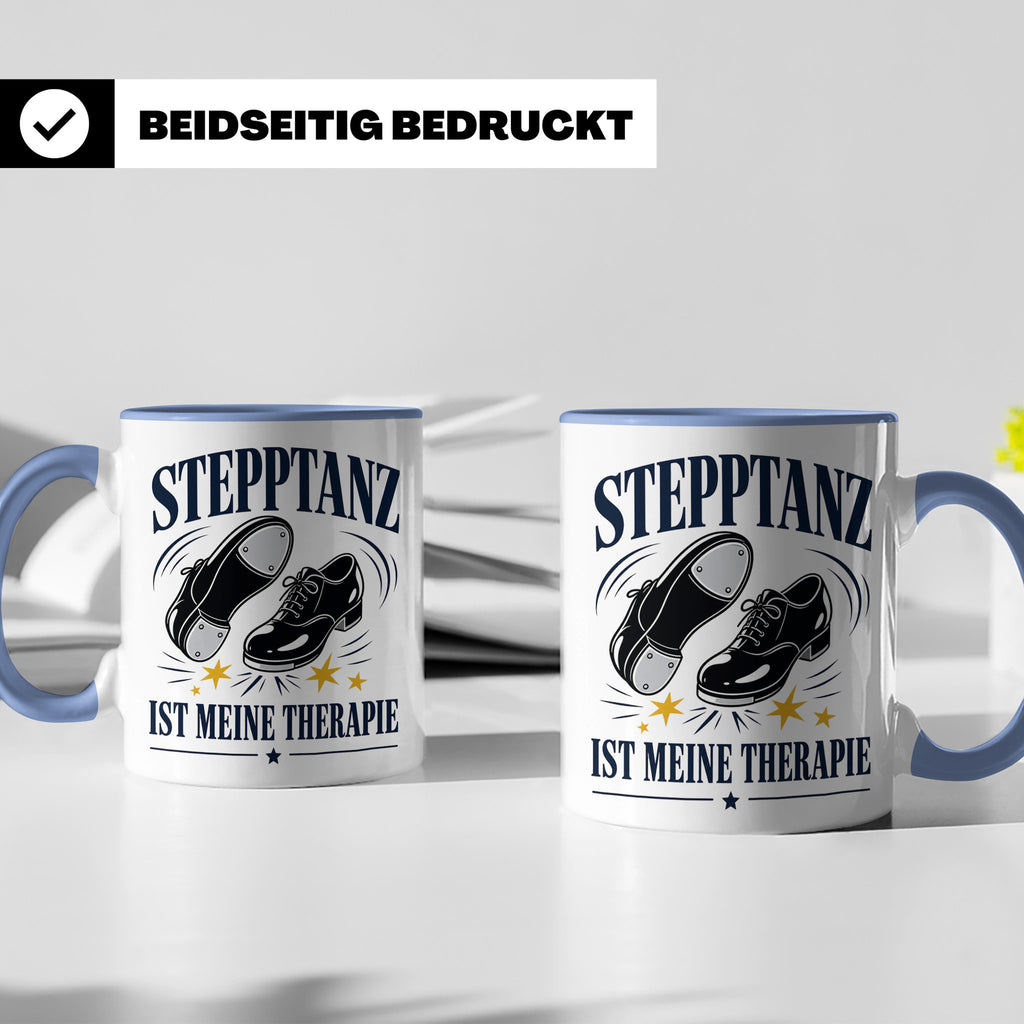 Stepptanz Tasse Stepptanz ist meine Therapie - Geschenk für  – Blau [farbe:blau]
