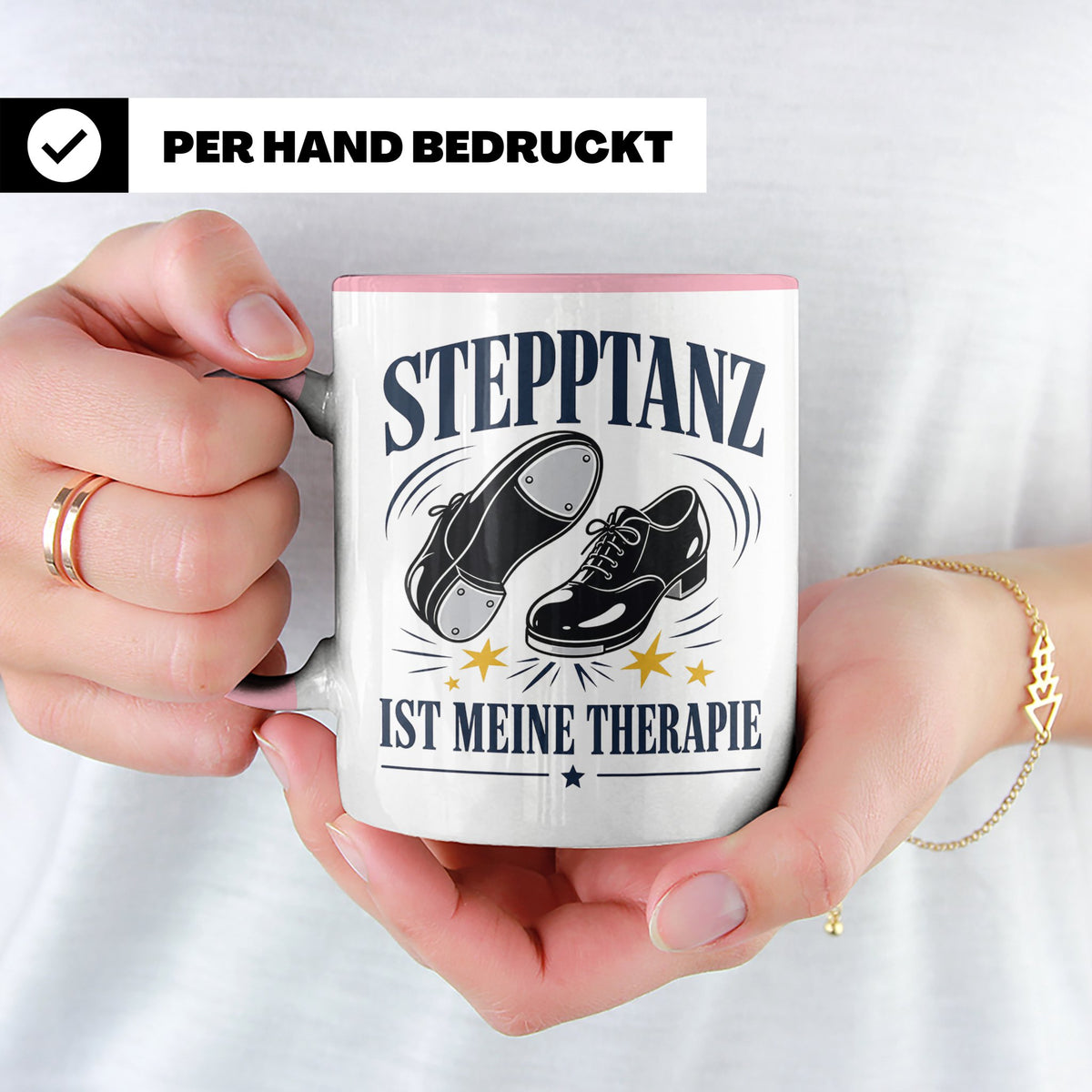 Stepptanz Tasse Stepptanz ist meine Therapie - Geschenk für  – Rosa [farbe:rosa]