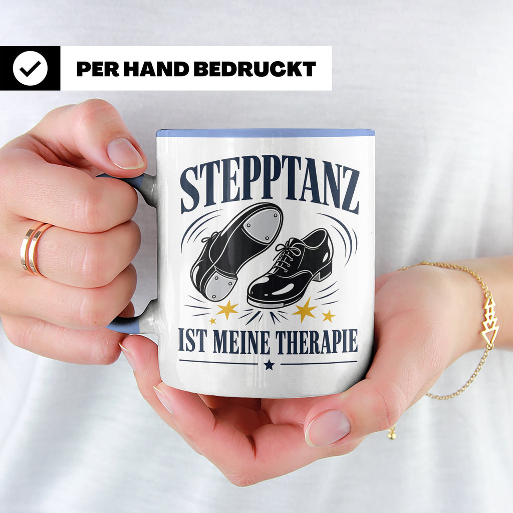 Stepptanz Tasse Stepptanz ist meine Therapie - Geschenk für  – Blau [farbe:blau]