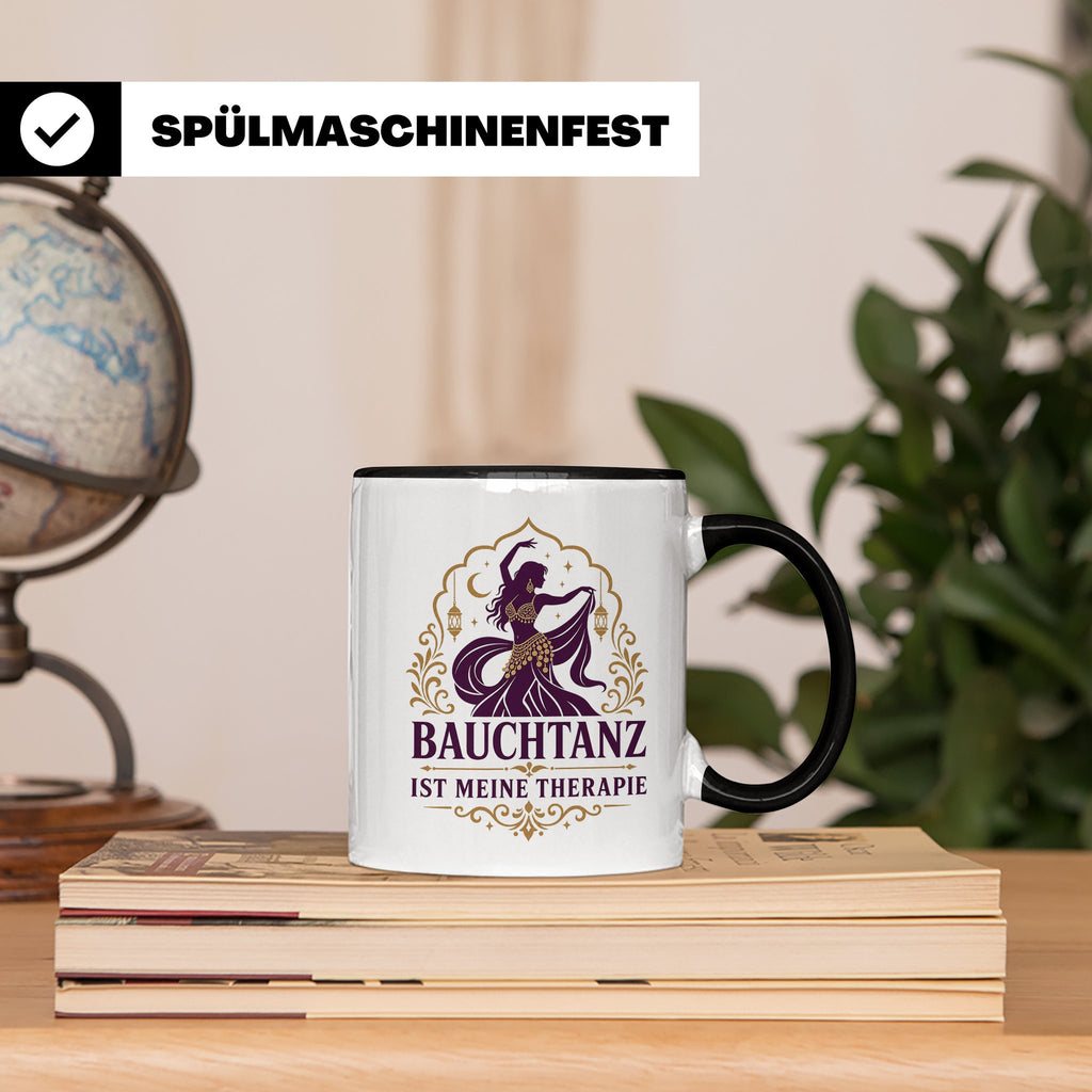 Bauchtanz Tasse Bauchtanz ist meine Therapie - Geschenk für  – Schwarz [farbe:schwarz]