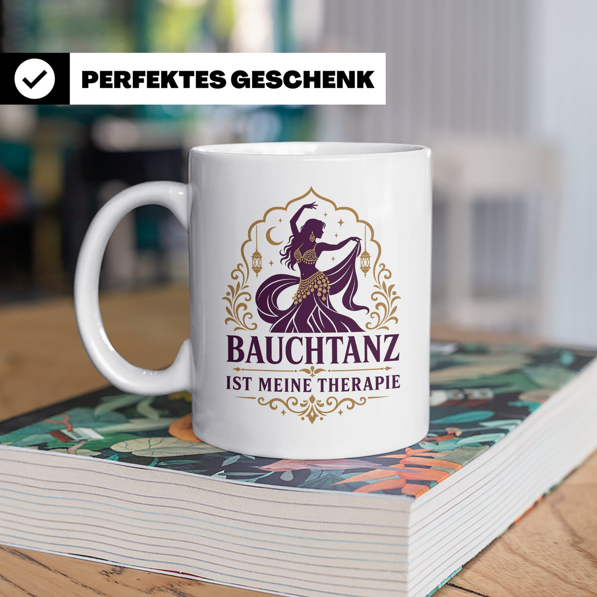 Bauchtanz Tasse Bauchtanz ist meine Therapie - Geschenk für  – Weiß [farbe:weiß]