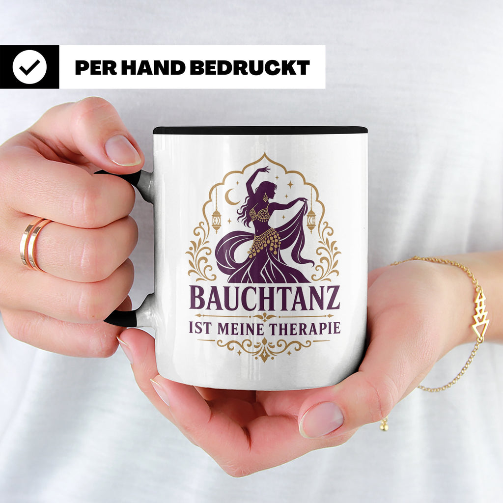 Bauchtanz Tasse Bauchtanz ist meine Therapie - Geschenk für  – Schwarz [farbe:schwarz]