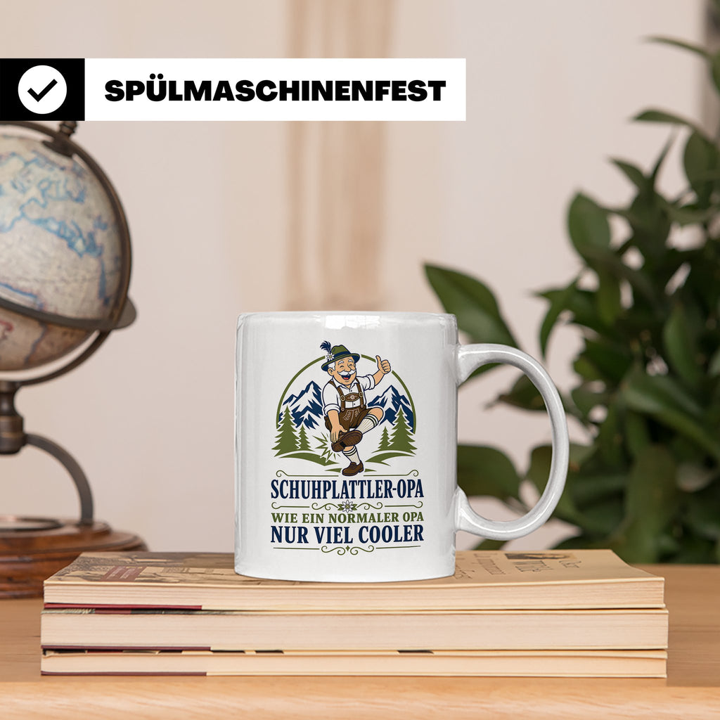 Schuhplattler Opa Tasse Wie ein normaler Opa nur viel cooler – Weiß [farbe:weiß]