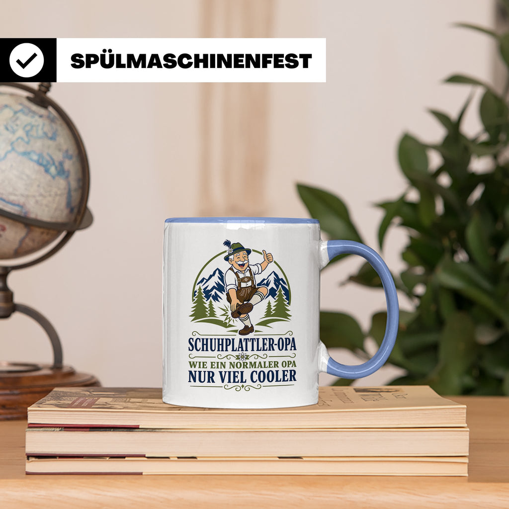 Schuhplattler Opa Tasse Wie ein normaler Opa nur viel cooler – Blau [farbe:blau]