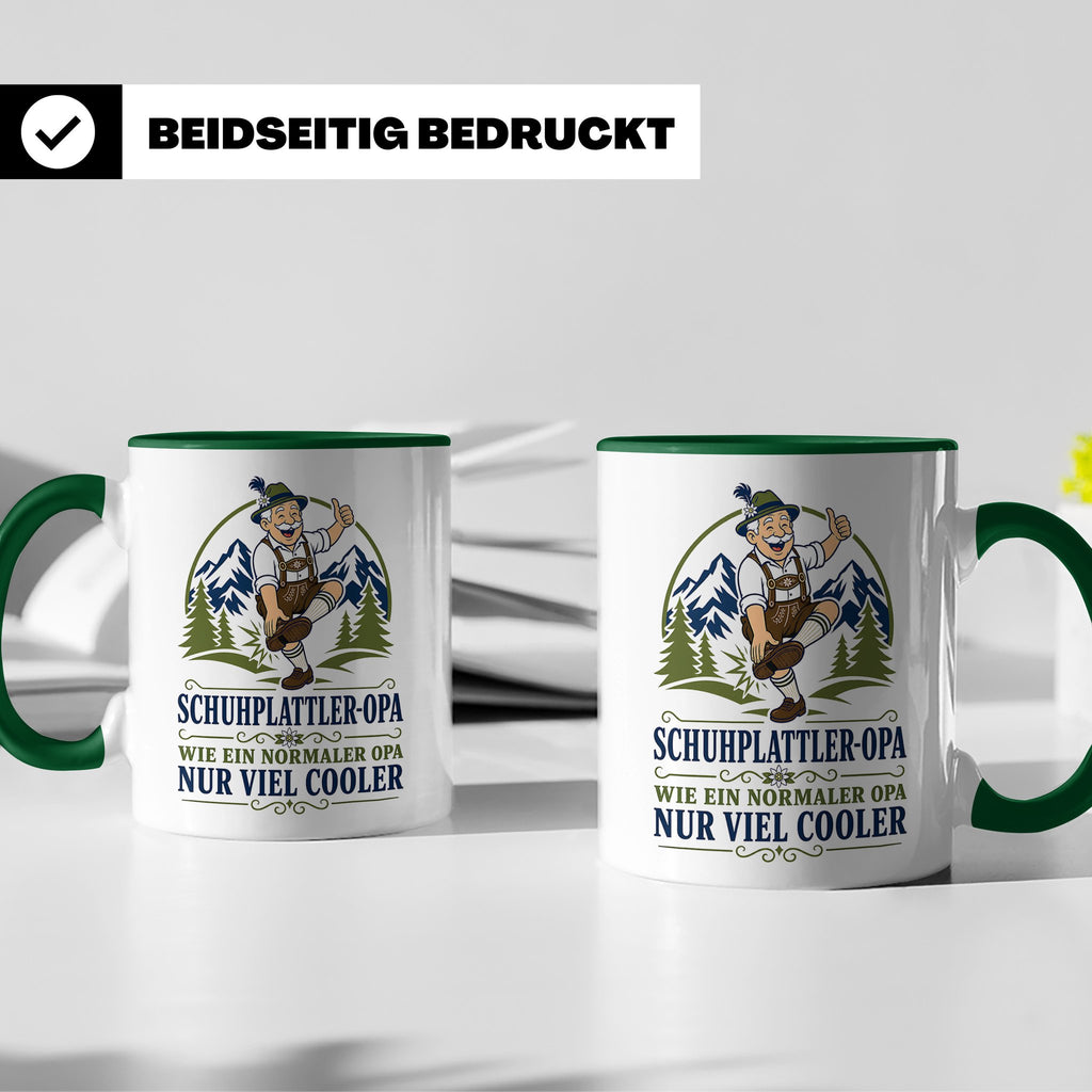 Schuhplattler Opa Tasse Wie ein normaler Opa nur viel cooler – Grün [farbe:grün]