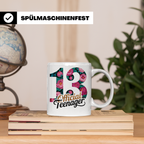 Official Teenager Tasse 13. Geburtstag Mädchen Floral - Teen – Weiß [farbe:weiß]