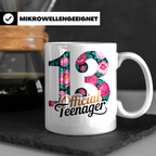 Official Teenager Tasse 13. Geburtstag Mädchen Floral - Teen – Weiß [farbe:weiß]