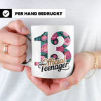 Official Teenager Tasse 13. Geburtstag Mädchen Floral - Teen – Weiß [farbe:weiß]