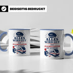 Zugbegleiter Tasse Alles wird gut der Zugbegleiter ist jetzt – Blau [farbe:blau]