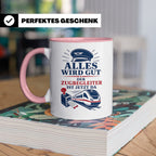 Zugbegleiter Tasse Alles wird gut der Zugbegleiter ist jetzt – Rosa [farbe:rosa]