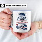 Zugbegleiter Tasse Alles wird gut der Zugbegleiter ist jetzt – Blau [farbe:blau]