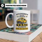 Taxifahrer Tasse Studieren kann jeder Taxi fahren nur die Be – Weiß [farbe:weiß]