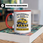 Taxifahrer Tasse Studieren kann jeder Taxi fahren nur die Be – Rot [farbe:rot]