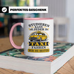 Taxifahrer Tasse Studieren kann jeder Taxi fahren nur die Be – Rosa [farbe:rosa]