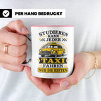 Taxifahrer Tasse Studieren kann jeder Taxi fahren nur die Be – Rosa [farbe:rosa]