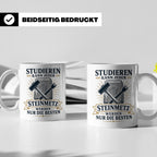 Steinmetz Tasse Studieren kann jeder Steinmetz werden nur di – Weiß [farbe:weiß]